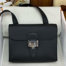 Replica Handbag Store Sac a Depeches 21 Bag in Black Clemence Leather