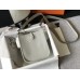 Replica Handbag Store Evelyne III TPM Mini Bag In Pearl Grey Clemence Leather