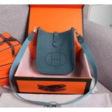 Replica Handbag Store Evelyne III TPM Mini Bag In Blue Clemence Leather