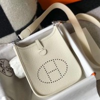 Replica Handbag Store Evelyne III TPM Mini Bag In Craie Clemence Leather
