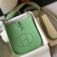 Replica Handbag Store Evelyne III TPM Mini Bag In Vert Criquet Clemence Leather