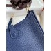 Replica Handbag Store Evelyne Mini Handmade Bag in Blue Saphir Clemence Leather