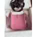 Replica Handbag Store Evelyne Mini Handmade Bag in Rose Sakura Clemence Leather