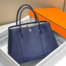 Replica Handbag Store Garden Party 30 Bag In Blue Saphir Taurillon Leather