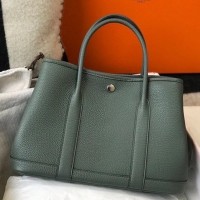 Replica Handbag Store Garden Party 30 Bag In Vert Amande Clemence Leather