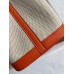 Replica Handbag Store Garden Party 30 Handmade Bag in Toile and Orange Leather