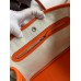 Replica Handbag Store Garden Party 30 Handmade Bag in Toile and Orange Leather