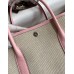 Replica Handbag Store Garden Party 30 Handmade Bag in Toile and Pink Leather