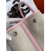 Replica Handbag Store Garden Party 30 Handmade Bag in Toile and Pink Leather