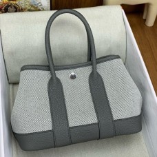 Replica Handbag Store Neo Garden Party 23 Bag in Canvas and Gris Meyer Negonda Calfskin