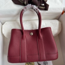 Replica Handbag Store Neo Garden Party 23 Handmade Bag in Bordeaux Clemence Leather