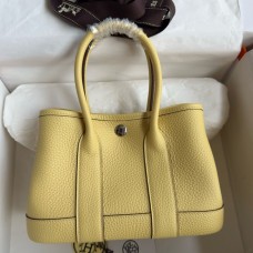 Replica Handbag Store Neo Garden Party 23 Handmade Bag in Jaune Poussin Clemence Leather