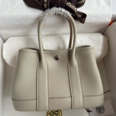 Replica Handbag Store Neo Garden Party 23 Handmade Bag in Pearl Grey Clemence Leather