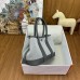 Replica Handbag Store Neo Garden Party 23 Bag in Canvas and Gris Meyer Negonda Calfskin
