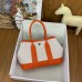 Replica Handbag Store Neo Garden Party 23 Bag in Canvas and Orange Negonda Calfskin