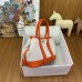 Replica Handbag Store Neo Garden Party 23 Bag in Canvas and Orange Negonda Calfskin