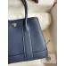 Replica Handbag Store Neo Garden Party 23 Handmade Bag in Navy Blue Clemence Leather