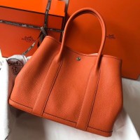Replica Handbag Store Garden Party 36 Bag In Orange Clemence Leather Replica Handbag Store Garden Party 36 Bag In Orange Clemence Leather
