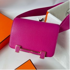 Replica Handbag Store Geta Handmade Bag in Rose Pourpre Mysore Goatskin Leather GHW