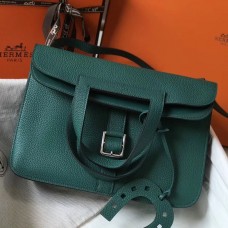Replica Handbag Store Halzan Bag In Malachite Clemence Leather