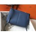 Replica Handbag Store Halzan Bag In Blue Agate Clemence Leather Replica Handbag Store Halzan Bag In Blue Agate Clemence Leather