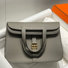 Replica Handbag Store Halzan 25 Bag in Gris Meyer Clemence Leather