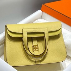Replica Handbag Store Halzan 25 Bag in Jaune Poussin Clemence Leather