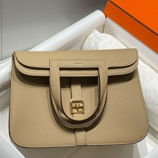 Replica Handbag Store Halzan 25 Bag in Trench Clemence Leather