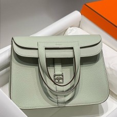 Replica Handbag Store Halzan 25 Bag in Vert Fizz Clemence Leather