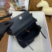 Replica Handbag Store Herbag Zip 20 Bag in Black Canvas and Black Hunter Calfskin