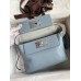 Replica Handbag Store 24/24 Mini 21 Handmade Bag in Blue Lin Evercolor Leather Replica Handbag Store 24/24 Mini 21 Handmade Bag in Blue Lin Evercolor Leather
