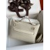Replica Handbag Store 24/24 Mini 21 Handmade Bag in Craie Evercolor Leather
