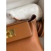 Replica Handbag Store 24/24 Mini 21 Handmade Bag in Gold Evercolor Leather