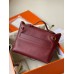 Replica Handbag Store 24/24 Mini 21 Handmade Bag in Rouge H Evercolor Leather