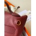 Replica Handbag Store 24/24 Mini 21 Handmade Bag in Rouge H Evercolor Leather