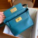 Replica Handbag Store 24/24 Mini 21 Handmade Bag in Vert Bosphore Evercolor Leather
