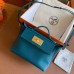 Replica Handbag Store 24/24 Mini 21 Handmade Bag in Vert Bosphore Evercolor Leather