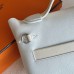 Replica Handbag Store 24/24 Mini 21 Handmade Bag in White Evercolor Leather