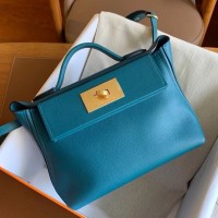 Replica Handbag Store 24/24 Mini 21 Handmade Bag in Vert Bosphore Evercolor Leather Replica Handbag Store 24/24 Mini 21 Handmade Bag in Vert Bosphore Evercolor Leather