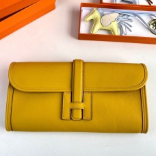 Replica Handbag Store Jige Elan 29 Clutch Bag In Yellow Swift Calfskin