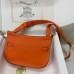 Replica Handbag Store Jypsiere Mini Handmade Bag In Orange Swift Calfskin