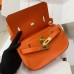 Replica Handbag Store Jypsiere Mini Handmade Bag In Orange Swift Calfskin