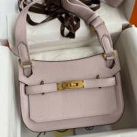 Replica Handbag Store Jypsiere Mini Handmade Bag In Mauve Pale Evercolor Calfskin