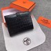 Replica Handbag Store classic crocodile pattern H buckle two-fold short women wallet black