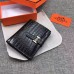 Replica Handbag Store classic crocodile pattern H buckle two-fold short women wallet black
