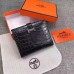 Replica Handbag Store classic crocodile pattern H buckle two-fold short women wallet black