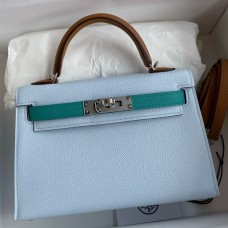 Replica Handbag Store HSS Kelly Mini II Sellier Tri-color Bag in Blue/Green/Sesame Epsom Calfskin Replica Handbag Store HSS Kelly Mini II Sellier Tri-color Bag in Blue/Green/Sesame Epsom Calfskin