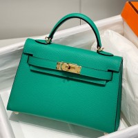 Replica Handbag Store Kelly Mini II Bag In Vert Jade Epsom Leather GHW