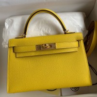 Replica Handbag Store Kelly Mini II Sellier Handmade Bag In Jaune de Naples Epsom Calfskin Replica Handbag Store Kelly Mini II Sellier Handmade Bag In Jaune de Naples Epsom Calfskin
