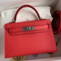 Replica Handbag Store Kelly Mini II Sellier Handmade Bag In Piment Epsom Calfskin